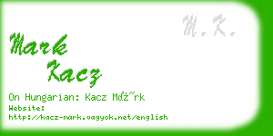 mark kacz business card